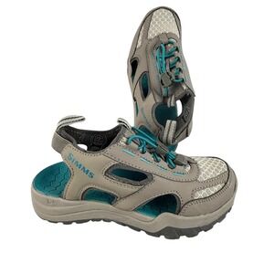 Simms RipRap Water Sandals Women's Size 6 Shoes Fly Fishing Wading Hiking Gray